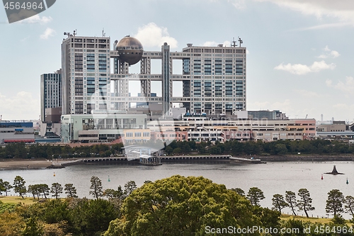 Image of Fuji TV building in Odaiba, Tokyo, Japan