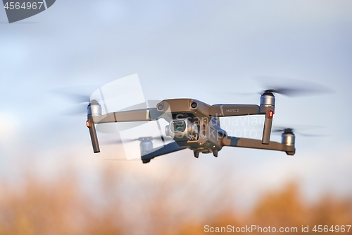 Image of Drone flying outdoors