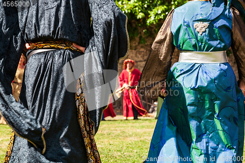 Image of Medieval costumes  during a festival in Brittany