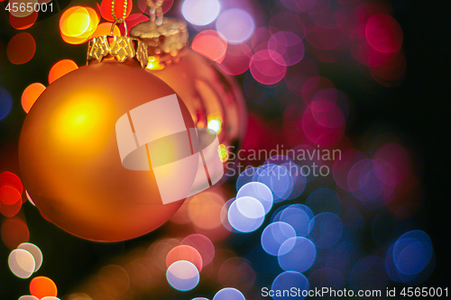 Image of Christmas decoration against blurred background