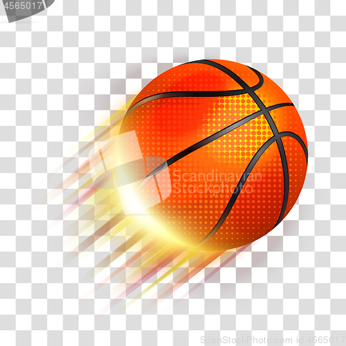 Image of Basketball sport ball flying