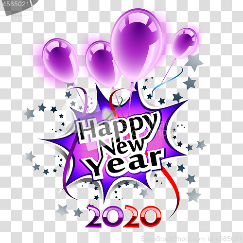 Image of Happy New Year 2020 transparent