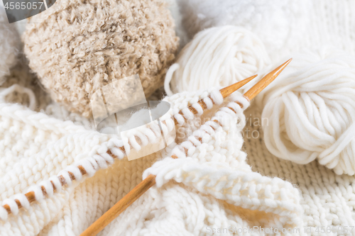 Image of Wool for knitting with knitting needles