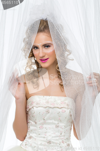 Image of Bride with mask drawn on face