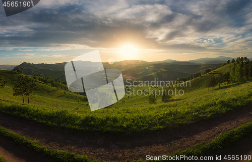 Image of Beauty dawn in the mountains