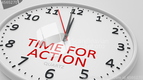 Image of time for action modern bright clock style 