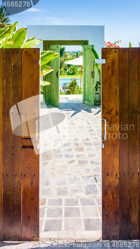 Image of door with pool in Bali Indonesia
