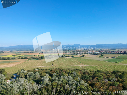 Image of flight over Rhine areal with Vosges France