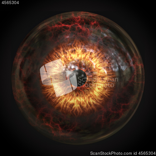 Image of scary devils eyeball 