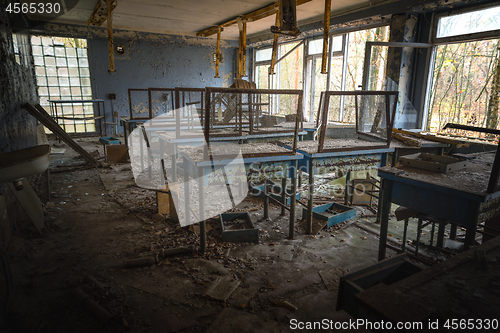 Image of Abandoned Classroom in evacuated school
