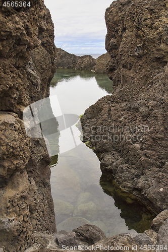 Image of Natural lava rock pool in Porto Moniz in Madeira