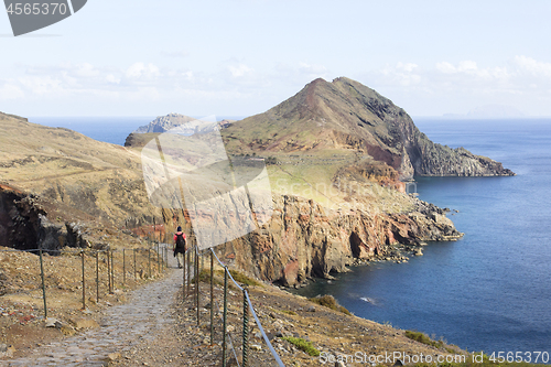 Image of Volcanic landscape at Cape Ponta de Sao Lourenco on Madeira isla