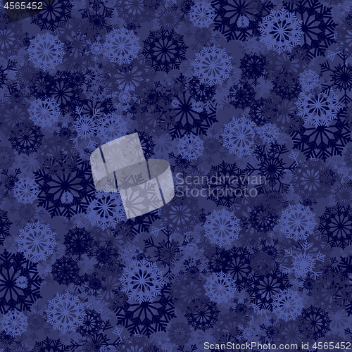 Image of Seamless background with blue snowflakes for Christmas decorations