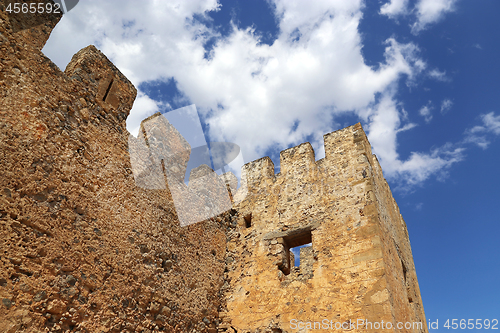 Image of Ancient Venetian fortress Frangokastello on Crete, Greece