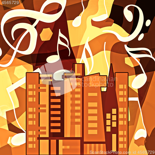 Image of Music life in the urban city