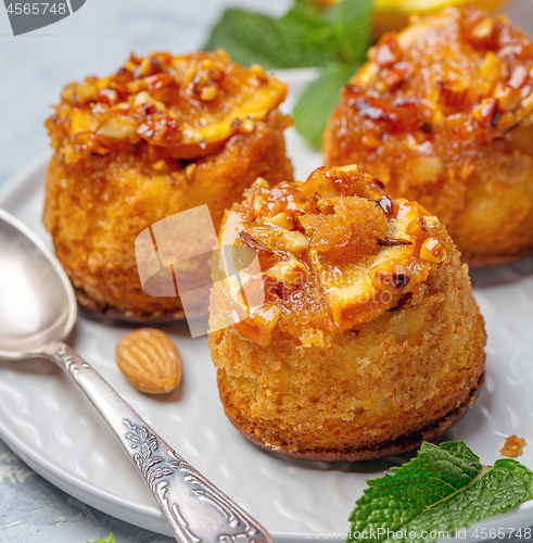 Image of Cupcakes with caramelized orange close up.