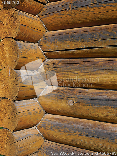 Image of Coner with big wooden logs outdoors