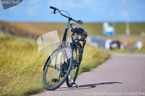 Image of Bicycle on the road in the Netherlands