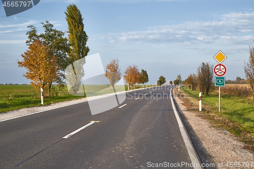 Image of Asphalt Road on rural plains