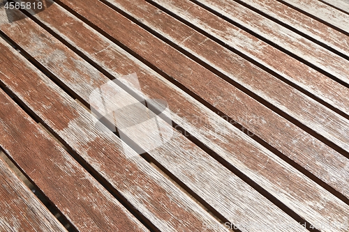 Image of Wood deck lumber, used condition