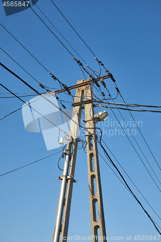 Image of Electric line column