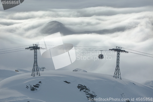 Image of Skiing slopes from the top