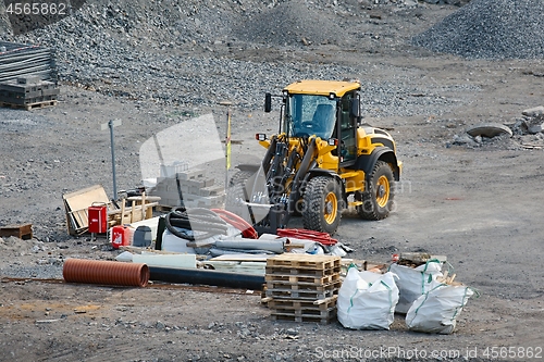 Image of Construction site with machine