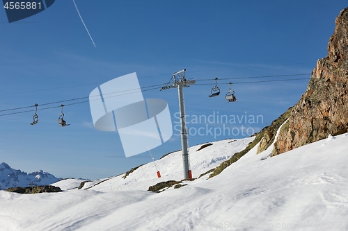 Image of Ski lift at a ski resort