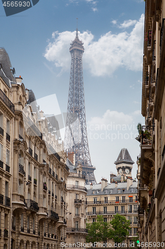 Image of view on the Eiffel Tower in Paris