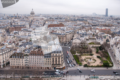 Image of top view on Paris .