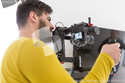 Image of videographer at work