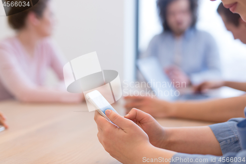 Image of Startup Business Team At A Meeting at modern office building