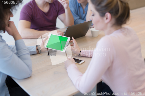 Image of Startup Business Team At A Meeting at modern office building