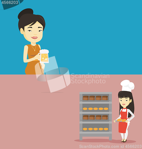 Image of Two food and drink banners with space for text.