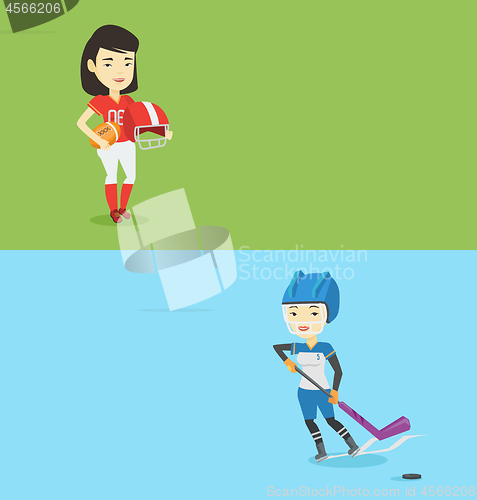 Image of Two sport banners with space for text.