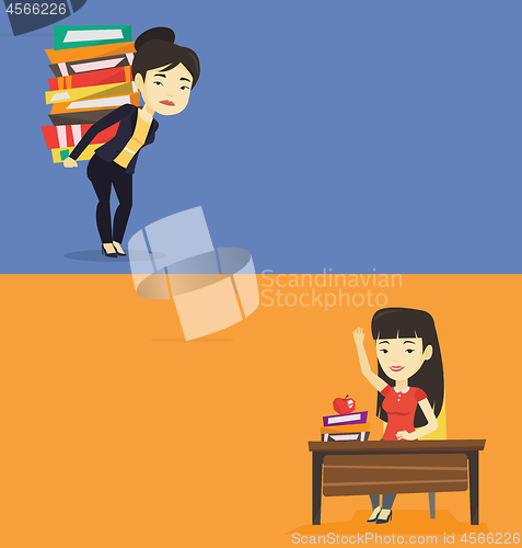 Image of Two educational banners with space for text.