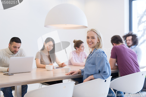 Image of Startup Business Team At A Meeting at modern office building