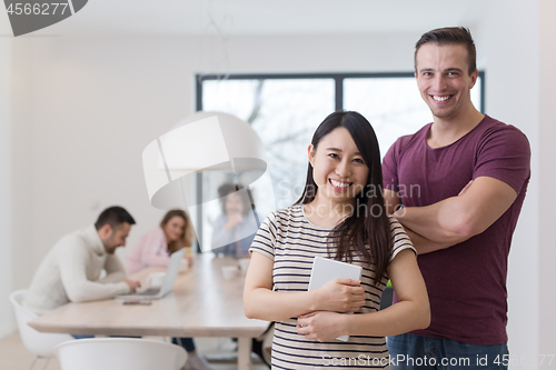 Image of Startup Business Team At A Meeting at modern office building