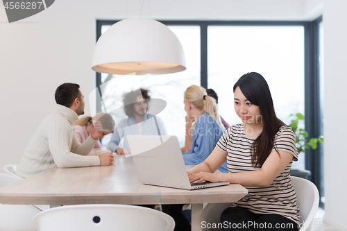 Image of Startup Business Team At A Meeting at modern office building