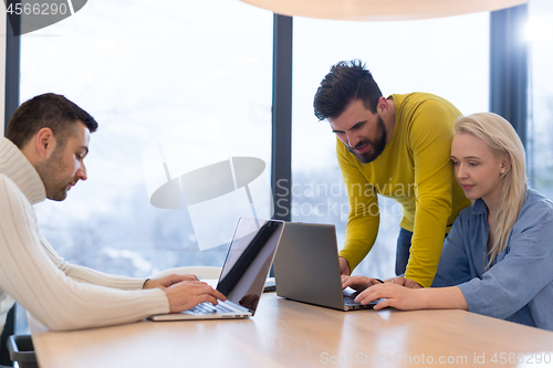 Image of Startup Business Team At A Meeting at modern office building