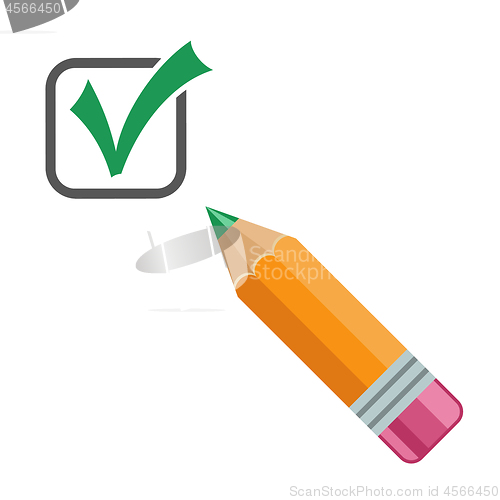 Image of Checkmark icon with pencil