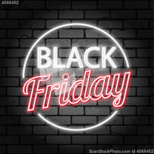 Image of Black Friday Sale Neon signboard