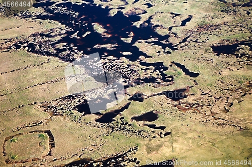 Image of Swampy landscape from above