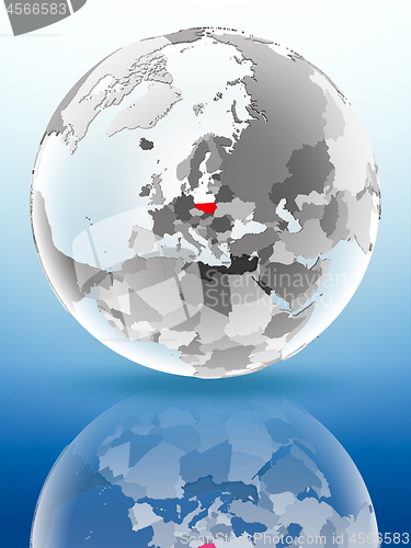 Image of Poland on political globe