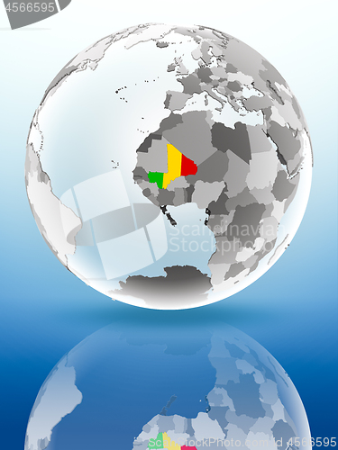 Image of Mali on political globe