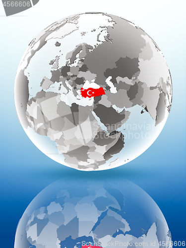 Image of Turkey on political globe