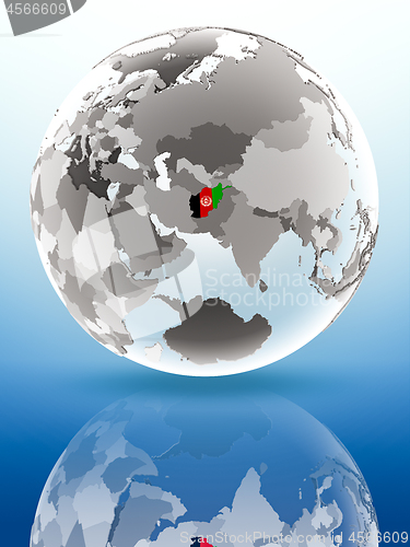 Image of Afghanistan on political globe