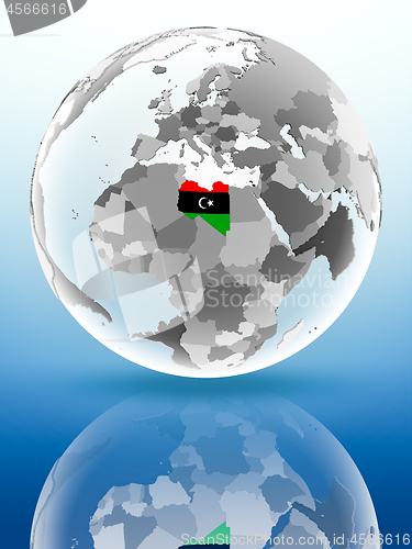 Image of Libya on political globe