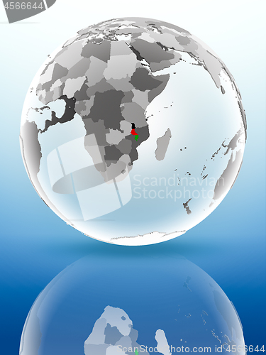 Image of Malawi on political globe
