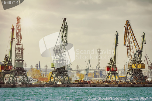 Image of Port Cranes in the Pier